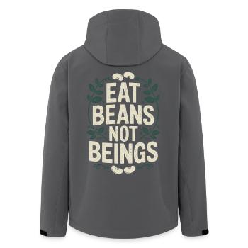 Eat Beans Not Beings Tiere Bohnen Vegetarier Vegan - Recycelte Männer Softshell-Jacke von Stanley/Stella - Anthrazit - Hinten - AI Model Male 185 light (185cm)