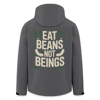 Eat Beans Not Beings Tiere Bohnen Vegetarier Vegan - Recycelte Männer Softshell-Jacke von Stanley/Stella - Anthrazit - Hinten - AI Model Male 185 light (185cm)