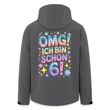 6. Geburtstag Mädchen OMG Ich Bin Schon 6 Jahre - Recycelte Männer Softshell-Jacke von Stanley/Stella - Anthrazit - Hinten - AI Model Male 185 light (185cm)