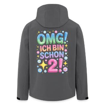2. Geburtstag Mädchen OMG Ich Bin Schon 2 Jahre - Recycelte Männer Softshell-Jacke von Stanley/Stella - Anthrazit - Hinten - AI Model Male 185 light (185cm)