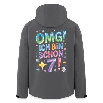 7. Geburtstag Mädchen OMG Ich Bin Schon 7 Jahre - Recycelte Männer Softshell-Jacke von Stanley/Stella - Anthrazit - Hinten - AI Model Male 185 light (185cm)