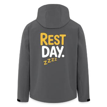 Rest Day Training Fitness Sport Chill Cheat Day - Recycelte Männer Softshell-Jacke von Stanley/Stella - Anthrazit - Hinten - AI Model Male 185 light (185cm)