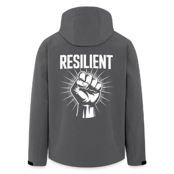 Resilient Mentale Gesundheit Motivation Resilienz - Recycelte Männer Softshell-Jacke von Stanley/Stella - Anthrazit - Hinten - AI Model Male 185 light (185cm)