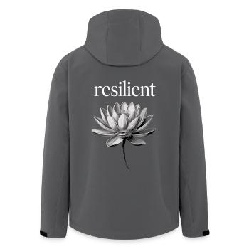 Resilient Mentale Gesundheit Motivation Resilienz - Recycelte Männer Softshell-Jacke von Stanley/Stella - Anthrazit - Hinten - AI Model Male 185 light (185cm)