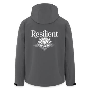 Resilient Mentale Gesundheit Motivation Resilienz - Recycelte Männer Softshell-Jacke von Stanley/Stella - Anthrazit - Hinten - AI Model Male 185 light (185cm)