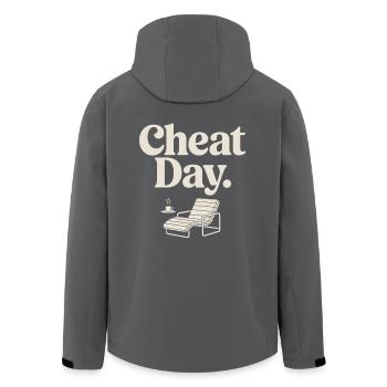 Cheat Day Fitness Genuss Pause Training Workout - Recycelte Männer Softshell-Jacke von Stanley/Stella - Anthrazit - Hinten - AI Model Male 185 light (185cm)