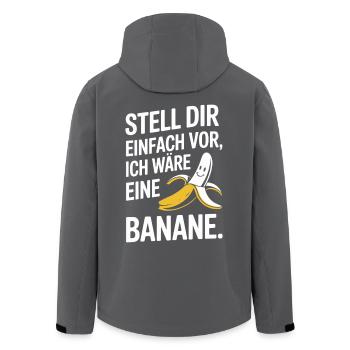 Bananen Kostüm Stell Dir Einfach Vor Party Banane - Recycelte Männer Softshell-Jacke von Stanley/Stella - Anthrazit - Hinten - AI Model Male 185 light (185cm)