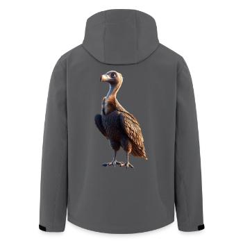 Geier Greifvogel Aasgeier Vulture Süßer Geier - Recycelte Männer Softshell-Jacke von Stanley/Stella - Anthrazit - Hinten - AI Model Male 185 light (185cm)