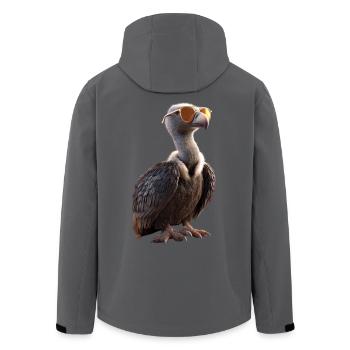 Geier Greifvogel Aasgeier Vulture Süßer Geier - Recycelte Männer Softshell-Jacke von Stanley/Stella - Anthrazit - Hinten - AI Model Male 185 light (185cm)