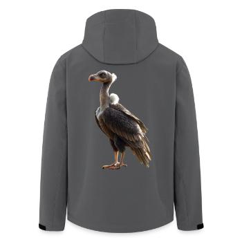 Geier Greifvogel Aasgeier Vulture Süßer Geier - Recycelte Männer Softshell-Jacke von Stanley/Stella - Anthrazit - Hinten - AI Model Male 185 light (185cm)