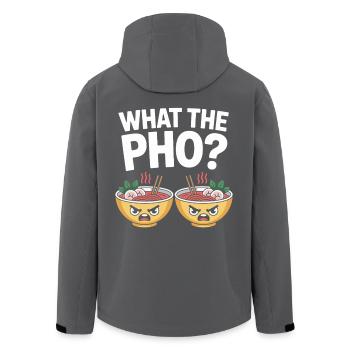 What The Pho Vietnam Reise Nudelsuppe Liebe Pho - Recycelte Männer Softshell-Jacke von Stanley/Stella - Anthrazit - Hinten - AI Model Male 185 light (185cm)