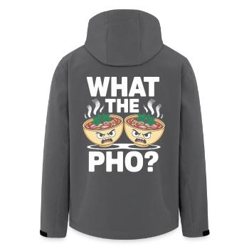 What The Pho Vietnam Reise Nudelsuppe Liebe Pho - Recycelte Männer Softshell-Jacke von Stanley/Stella - Anthrazit - Hinten - AI Model Male 185 light (185cm)