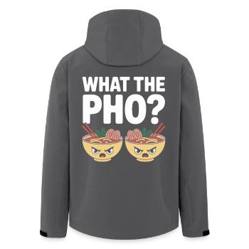 What The Pho Vietnam Reise Nudelsuppe Liebe Pho - Recycelte Männer Softshell-Jacke von Stanley/Stella - Anthrazit - Hinten - AI Model Male 185 light (185cm)