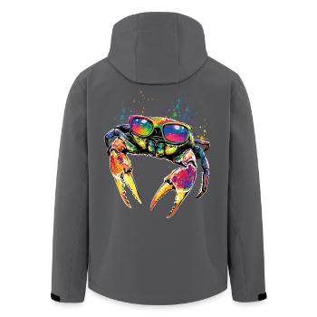 Krebs Krabbe Krebstiere Crab Strandkrabbe Krebse - Recycelte Männer Softshell-Jacke von Stanley/Stella - Anthrazit - Hinten - AI Model Male 185 light (185cm)