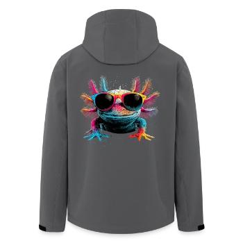 Axolotl Kleiner Molch Schwanzlurch Süßer Axolotl - Recycelte Männer Softshell-Jacke von Stanley/Stella - Anthrazit - Hinten - AI Model Male 185 light (185cm)