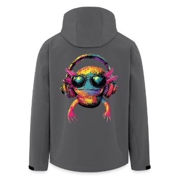 Axolotl Kleiner Molch Schwanzlurch Süßer Axolotl - Recycelte Männer Softshell-Jacke von Stanley/Stella - Anthrazit - Hinten - AI Model Male 185 light (185cm)