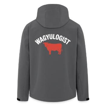 Wagyulogist Wagyu Rind Grillmeister Japan Steak - Recycelte Männer Softshell-Jacke von Stanley/Stella - Anthrazit - Hinten - AI Model Male 185 light (185cm)