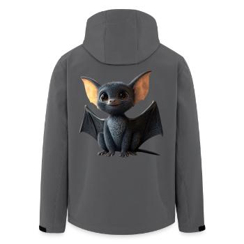 Fledermaus Flughund Vampir Bat Süße Fledemäuse - Recycelte Männer Softshell-Jacke von Stanley/Stella - Anthrazit - Hinten - AI Model Male 185 light (185cm)