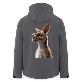 Wallaby Australien Outback Wildes Süßes Känguru - Recycelte Männer Softshell-Jacke von Stanley/Stella - Anthrazit - Hinten - AI Model Male 185 light (185cm)