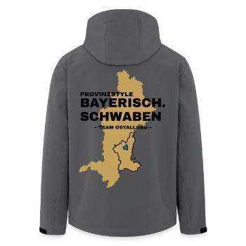 Souabe | OSTALLGÄU - Veste softshell homme en polyester recyclé Stanley/Stella - charbon - Dos - AI Model Male 185 light (185cm)