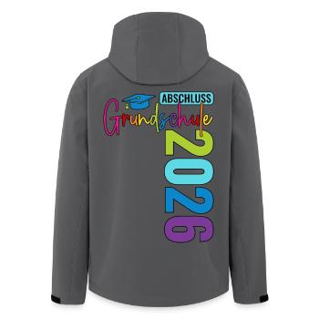 Fin d’études primaires en 2026 - Veste softshell homme en polyester recyclé Stanley/Stella - charbon - Dos - AI Model Male 185 light (185cm)