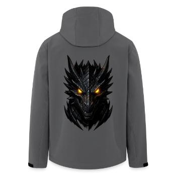 Dark Dragon Head - Men’s Recycled Softshell Jacket by Stanley/Stella - anthracite - Back - AI Model Male 185 light (185cm)
