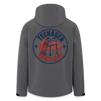 Teenager Spätlese Skatebadge - Recycelte Männer Softshell-Jacke von Stanley/Stella - Anthrazit - Hinten - AI Model Male 185 light (185cm)