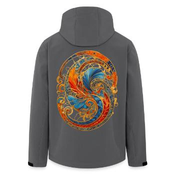 Ornament - Recycelte Männer Softshell-Jacke von Stanley/Stella - Anthrazit - Hinten - AI Model Male 185 light (185cm)