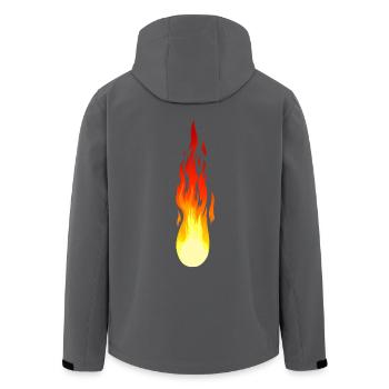 Komet Flamme Feuer Inferno Flamme feurig - Recycelte Männer Softshell-Jacke von Stanley/Stella - Anthrazit - Hinten - AI Model Male 185 light (185cm)