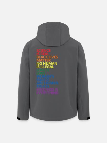 Science Is Real Black Lives Matter LGBT Pride BLM - Recycelte Männer Softshell-Jacke von Stanley/Stella - Anthrazit