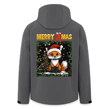 Fuchs Weihnachten Merry Xmas Weihnachtsoutfit Süß - Recycelte Männer Softshell-Jacke von Stanley/Stella - Anthrazit - Hinten - AI Model Male 185 light (185cm)
