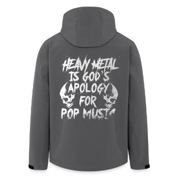Heavy Metal ist Gottes Entschuldigung für Popmusik - Recycelte Männer Softshell-Jacke von Stanley/Stella - Anthrazit - Hinten - AI Model Male 185 light (185cm)