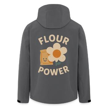 Flour Power - Recycelte Männer Softshell-Jacke von Stanley/Stella - Anthrazit - Hinten - AI Model Male 185 light (185cm)