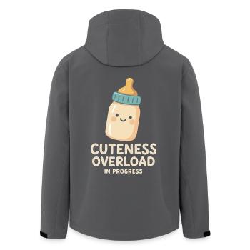 Cuteness Overload in Progress - Recycelte Männer Softshell-Jacke von Stanley/Stella - Anthrazit - Hinten - AI Model Male 185 light (185cm)