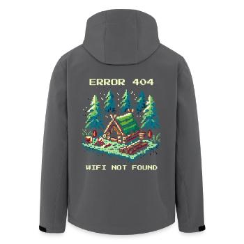 Error 404 WiFi Nicht Gefunden Bushcraft Gaming - Recycelte Männer Softshell-Jacke von Stanley/Stella - Anthrazit - Hinten - AI Model Male 185 light (185cm)