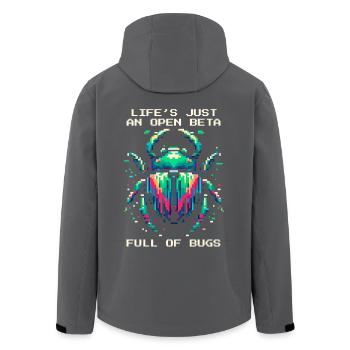 Bug Leben Beta Bugs Retro Pixel Art Humor Gaming - Recycelte Männer Softshell-Jacke von Stanley/Stella - Anthrazit - Hinten - AI Model Male 185 light (185cm)