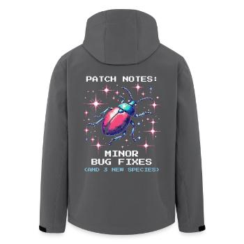 Update Arten Fund Entomologie Pixel Gaming Nerd - Recycelte Männer Softshell-Jacke von Stanley/Stella - Anthrazit - Hinten - AI Model Male 185 light (185cm)