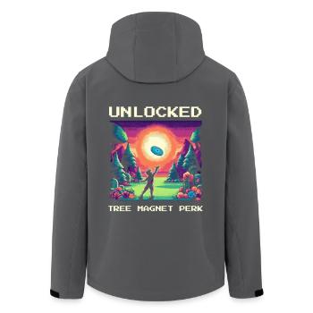 Tree Magnet | Disc Golf Baum OB Scheibenpech - Recycelte Männer Softshell-Jacke von Stanley/Stella - Anthrazit - Hinten - AI Model Male 185 light (185cm)