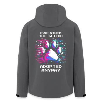 Trotz Glitch adoptiert | Tierheim Tier Liebe - Recycelte Männer Softshell-Jacke von Stanley/Stella - Anthrazit - Hinten - AI Model Male 185 light (185cm)