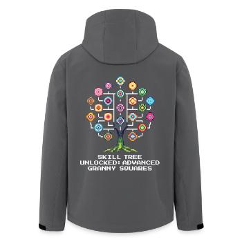 Skill Tree: Granny Squares | Häkeln - Recycelte Männer Softshell-Jacke von Stanley/Stella - Anthrazit - Hinten - AI Model Male 185 light (185cm)