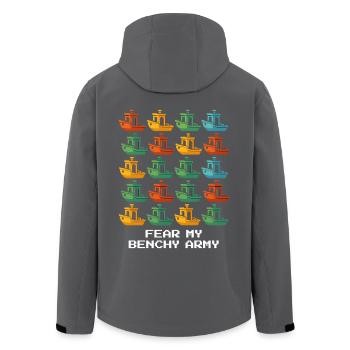 Benchy Armee | 3D-Druck Testmodell Kalibrierung - Recycelte Männer Softshell-Jacke von Stanley/Stella - Anthrazit - Hinten - AI Model Male 185 light (185cm)
