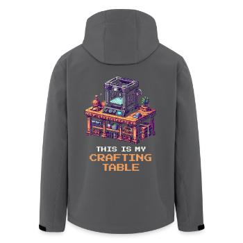 3D-Druck Crafting Table | Druckbett Setup - Recycelte Männer Softshell-Jacke von Stanley/Stella - Anthrazit - Hinten - AI Model Male 185 light (185cm)