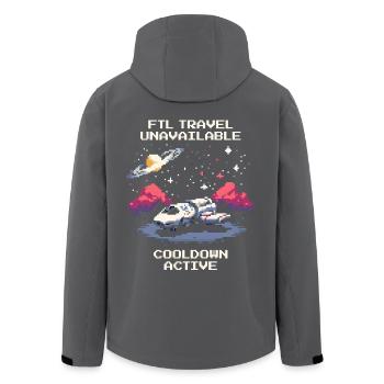 FTL Reise | Überlichtgeschwindigkeit Astronomie - Recycelte Männer Softshell-Jacke von Stanley/Stella - Anthrazit - Hinten - AI Model Male 185 light (185cm)