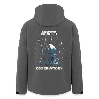 Respawn Punkt: Sternwarte | Astronomie Beobachtung - Recycelte Männer Softshell-Jacke von Stanley/Stella - Anthrazit - Hinten - AI Model Male 185 light (185cm)