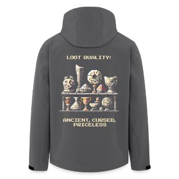 Antike Schätze | Archäologie Fundstücke Artefakte - Recycelte Männer Softshell-Jacke von Stanley/Stella - Anthrazit - Hinten - AI Model Male 185 light (185cm)