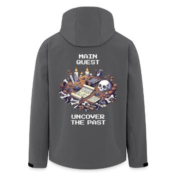 Hauptquest Vergangenheit | Archäologie Geschichte - Recycelte Männer Softshell-Jacke von Stanley/Stella - Anthrazit - Hinten - AI Model Male 185 light (185cm)