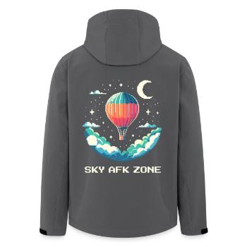 AFK im Himmel | Ballonfahrt Ruhe Thermik Luft Höhe - Recycelte Männer Softshell-Jacke von Stanley/Stella - Anthrazit - Hinten - AI Model Male 185 light (185cm)
