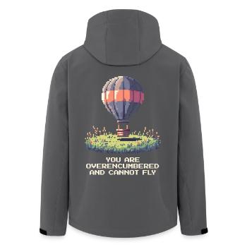 Überladen – kein Flug möglich | Ballon Thermik - Recycelte Männer Softshell-Jacke von Stanley/Stella - Anthrazit - Hinten - AI Model Male 185 light (185cm)