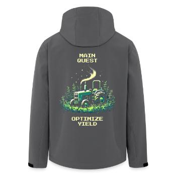 Ertragsmaximierung | Precision Farming aktiv - Recycelte Männer Softshell-Jacke von Stanley/Stella - Anthrazit - Hinten - AI Model Male 185 light (185cm)