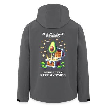 Login Bonus: Perfekte Avocado | Daily Snack XP - Recycelte Männer Softshell-Jacke von Stanley/Stella - Anthrazit - Hinten - AI Model Male 185 light (185cm)